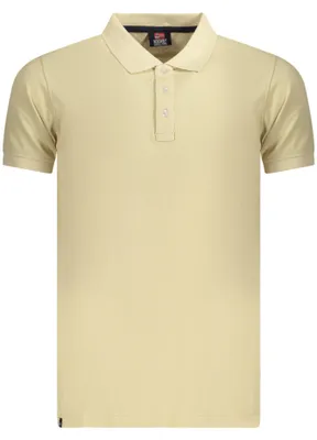 Immagine prodotto di Elegante polo da uomo beige con applicazione e 3 bottoni
