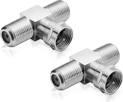 Produktbild von Sat-T-Stück 1-mal F-Stecker auf 2-mal F-Buchse (2 Stück)