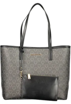 Produktbild von Elegante Damenhandtasche Schwarz mit Pochette und Druckknopfverschluss