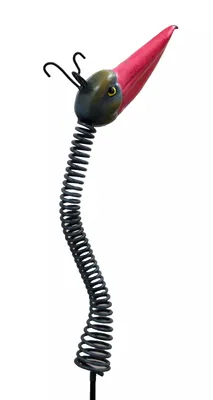 Produktbild von Gartenstecker Metall Vogel Feder Wackelkopf Deko Beet Stecker Figur Skulptur