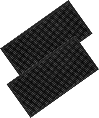 Produktbild von Barservicemat – Rutschfeste Gummiauflagematte – Barunterlage – Abtropfmatte für Geschirr – Für Bars – Küchen – Restaurants – Theken – 2 Stück