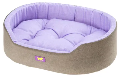 Image de Lit pour chien, lavable, en coton, taille moyenne, 95 x 60 cm, moelleux, violet