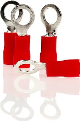 Produktbild von alca® Ring-Kabelschuhe rot 5,3mm 10St. 0,5-1,5 mm² M5 teilisoliert Kabelschuhe Ringkabelschuhe Kabelschuh Quetschkabelschuhe Mechaniker, Kfz, etc.