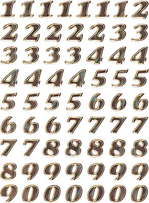 Produktbild von HERMA Zahlen Sticker 0-9 Prismaticfolie gold glitzernd 1 Blatt à 64 Sticker
