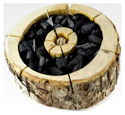 Produktbild von Öko Grill XL mit Holzkohle und Anzünder - Einweggrill aus Holz - Umweltfreundlich mit | 24-28 cm