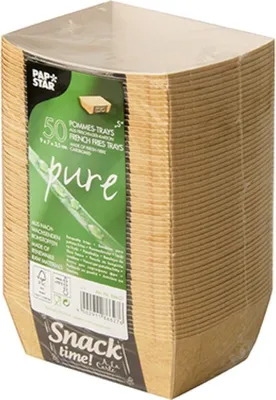Zdjęcie produktu dla Papstar Pommes-Frites-Trays pure 8,5 x 10,5 cm Good Food klein 50 Stück