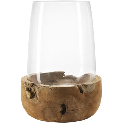 Produktbild von Leonardo Windlicht TERRA 45 cm mit Teaksockel, 084416