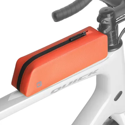 Imagen del producto de Bolsa para bicicleta, bolsa impermeable para tubo superior de bicicleta, bolsa para tubo superior de bicicleta, bolsa para tubo superior de bicicleta con fijación mediante tornillos y correa, bolsa aerodinámica para bicicleta de carreras, bolsa para bicicleta de carreras, bolsa para bicicleta, accesorios para bicicleta
