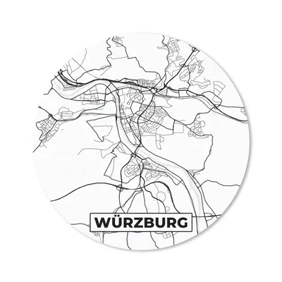 Produktbild von MuchoWow® Mauspad Mousepad Würzburg - Karte - Stadtplan - Wegbeschreibung 20x20 cm - Mousepads - Maus Mat - Pad - Mausunterlage - Schreibtischmatte