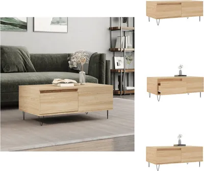 Image de vidaXL Table basse Chêne Sonoma 90x50x36,5 cm Bois composite - Tables basses