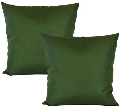 Produktbild von JACK 2er Set 50x50cm Outdoor Kissenhülle Kissenbezug Wasserfest Sitzkissen Lounge Kissen Garten Stuhl Lotus Effekt, Farbe:Oliv