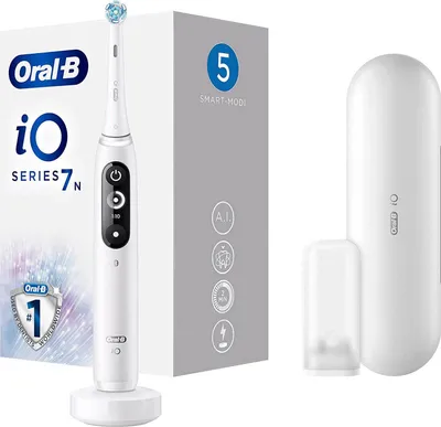 Produktbild von Oral-B iO Series 7N, Erwachsener, Vibrierende Zahnbürste, Tägliche Pflege, Tiefenreinigung, Zahnfleischpflege, Sensibel, Whitening, Weiß, 2 min, Rund