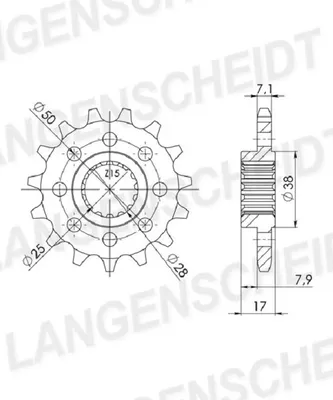 Zdjęcie produktu dla Zębatka Supersprox 520 - 16T CST-5054_520:16|ząb drobnozębny 25,0/28,0
