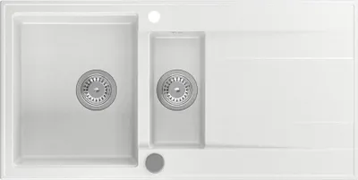 Immagine prodotto di Sapho Lavelli - Lavello in granito, 960x480 mm, bianco GR1331