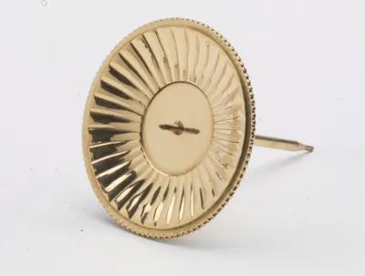 Produktbild von 4 Kerzenstecker Rillen Gold 7 cm mit abschraubbarem Dorn (für Kerzendurchmesser bis 3 cm)