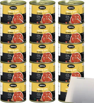 Produktbild von Menzi Tomaten Suppe Konzentriert 3er Pack (15x200ml Dose) + usy Block