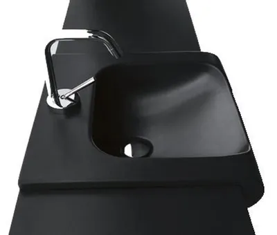 Produktbild von Kerasan INKA Keramik-Waschtisch 60x40cm, schwarz matt
