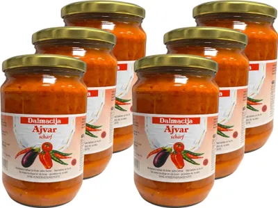 Produktbild von Dalmacija Ajvar scharf, 6x 680g Glas, Paprikapaste, Paprikazubereitung