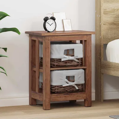 Obrázok produktu pre vidaXL Odkladací stolík, hnedý, 38 x 28 x 50 cm, masívne mahagónové drevo
