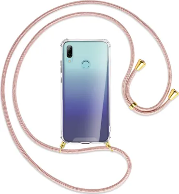 Produktbild von Handykette Backcover-Schutzhülle mit Band (Metall goldfarben) für Huawei P Smart 2019 / Honor 10 Lite - roségold