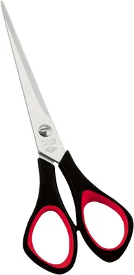 Productafbeelding van Universele schaar - Linkshandige schaar - Nauwkeurig knippen - Roestvrij staal - 16 cm - Zwart rood