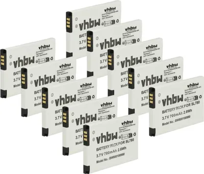 Produktbild von vhbw 10x Akku kompatibel mit Siemens Gigaset SL785, SL780, SL78, SL750H Pro, SL78H, SL788 schnurlos Festnetz Telefon (700 mAh, 3,7 V, Li-Ion)