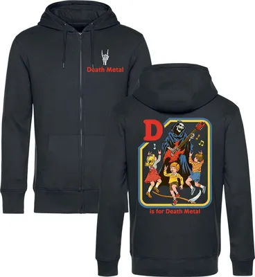 Produktbild von Steven Rhodes Kapuzenjacke Herren D Is For Death Metal schwarz XL