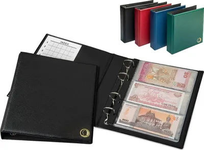 Produktbild von Sammelalbum Banknotenalbum (Schwarz) 20 Hüllen für 50 Banknoten