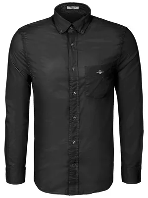 Image de GANT Chemise en popeline normale, Noir XL