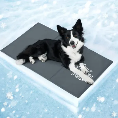 Produktbild von Kühlmatte Hund Selbstkühlend Ungiftiges Gel Grau L 90 x 50 cm