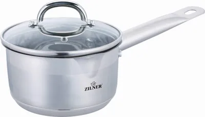 Produktbild von ZILNER PREMIUM Stieltopf Edelstahl Induktion Silber 14cm