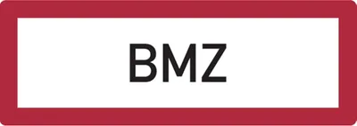 Produktbild von Dreifke® Aufkleber Feuerwehrschild, BMZ (Brandmeldezentrale) - DIN 4066 | Fol...