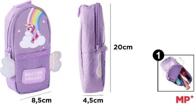 Image de Trousse scolaire Unicorn 200 x 85 x 45 mm