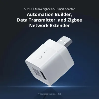 Immagine prodotto di Zigbee-USB-Smartadapter - ZBMicro - Zigbee 3.0 - USB Tipo A - Ricarica rapida con QC 3.0 - Potenza massima: 36 W - 5-22 V - Bianco