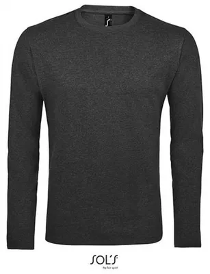 Image de SOLs 02074 | T-shirt manches longues Imperial pour homme - Couleur : Charcoal Melange - Taille : XL