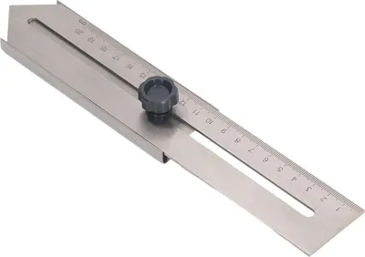 Produktbild von Schiebelineal 0šC200 mm, Edelstahl, Linienanreißwerkzeug für die Holzbearbeitung
