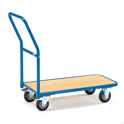 Produktbild von fetra 1202, Stahl, Pritschenwagen-Trolley, Blau, 200 kg, 4 Rad/Räder, Gummi