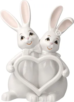 Produktbild von Goebel Figur Hasenpaar Snow White - Forever, Porzellan, weiß, 16 cm, 66845611