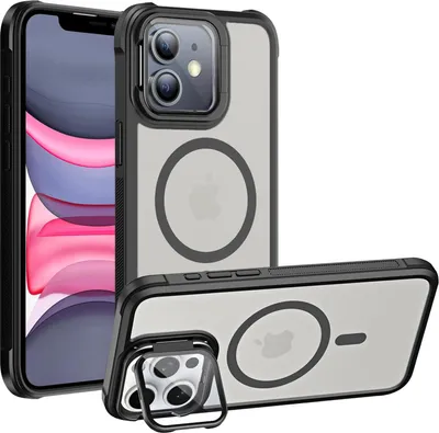Obrázok produktu pre Ochranný kryt pre puzdro iPhone 11, kompatibilný so skladacím skleneným stojanom na ochranu fotoaparátu MagSafe