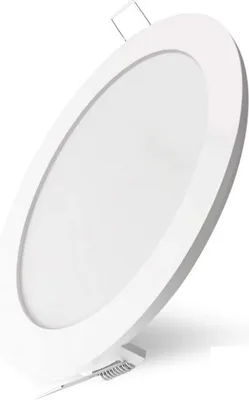 Produktbild von 2x 12W LED Panel Deckenleuchte Einbauleuchte Kaltweiß 6500K 910 Lumen Rund eingebauter Trafo