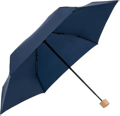 Produktbild von doppler Taschenregenschirm Regenschirm Nature Mini Cork Navy dunkelblau