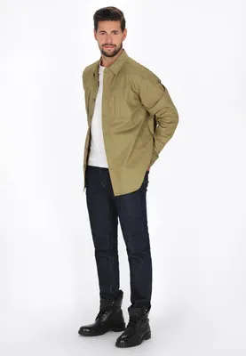 Image de Chemise pour hommes SAPORTA - couleur olive claire, taille S