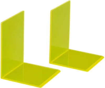 Produktbild von MAUL Buchstütze Acryl 10 x 10 x 13 cm transparent gelb