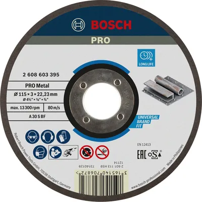 Produktbild von PRO Metal Gebundene Trennscheibe, 115 x 3 x 22,23 mm
