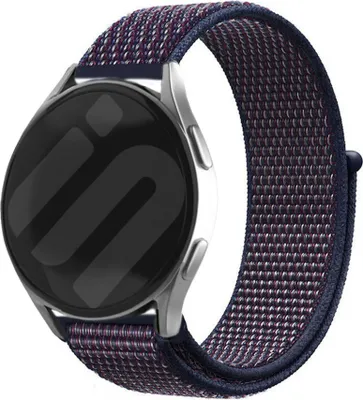Produktbild von Strap-it Samsung Galaxy Watch 6 - 40mm Nylon Armband (Lila/Blau)