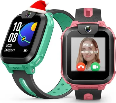 Kinder Smartwatch mit Telefonfunktion, HD-Videoanrufen, Familienchat, IPX8-Wasserschutz, langer Akkulaufzeit, Klassenmodus & Sicherheitsfunktionen