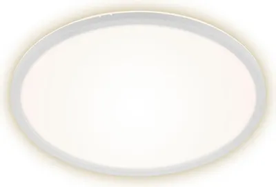 Image de BRILONER SLIM Plafonnier LED ultraplat 42cm rond 22W 3000lm 4000K lumière blanc neutre rétroéclairage Blanc lampe plafond salon bureau cuisine couloir