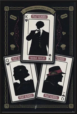 Image de Peaky Blinders - Affiche - Cartes + cadre interchangeable, Shinsuke® Maxi en plastique noir, vitre en acrylique