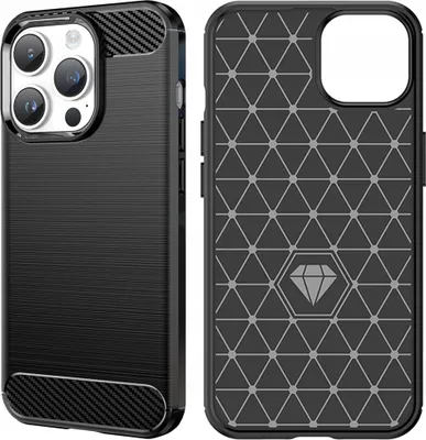 Obrázok produktu pre Carbon Shield TPU puzdro pre iPhone 14 Pro - Čierna KP38128