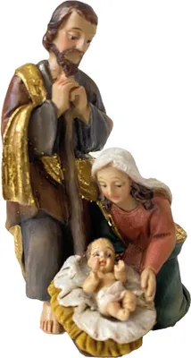 Produktbild von Krippenfigur Krippenblock 10,2 cm Polyresin Deko Weihnachtszeit